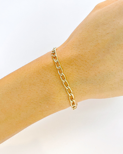 PULSERA ESLABONES ORO 14K SKU ORO65