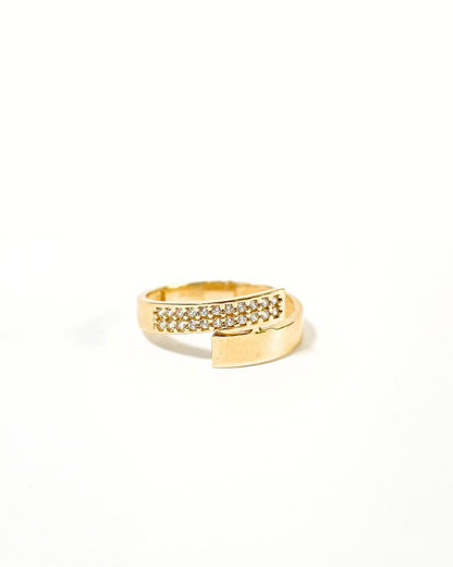 Anillo doble banda oro 14k   SKU: ORO82