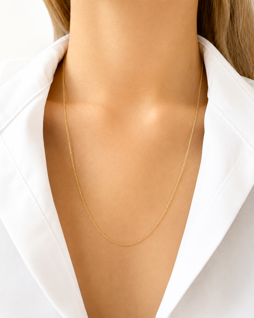 Cadena ancla delgada Oro14K