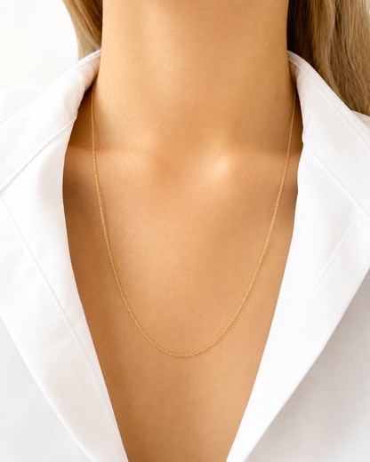 Cadena ancla delgada Oro14K