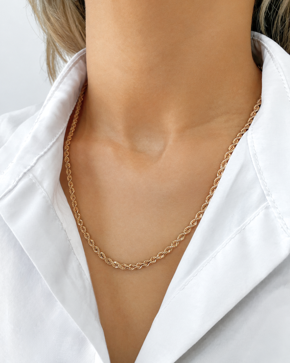 Cadena torsal 4mm Oro 14k