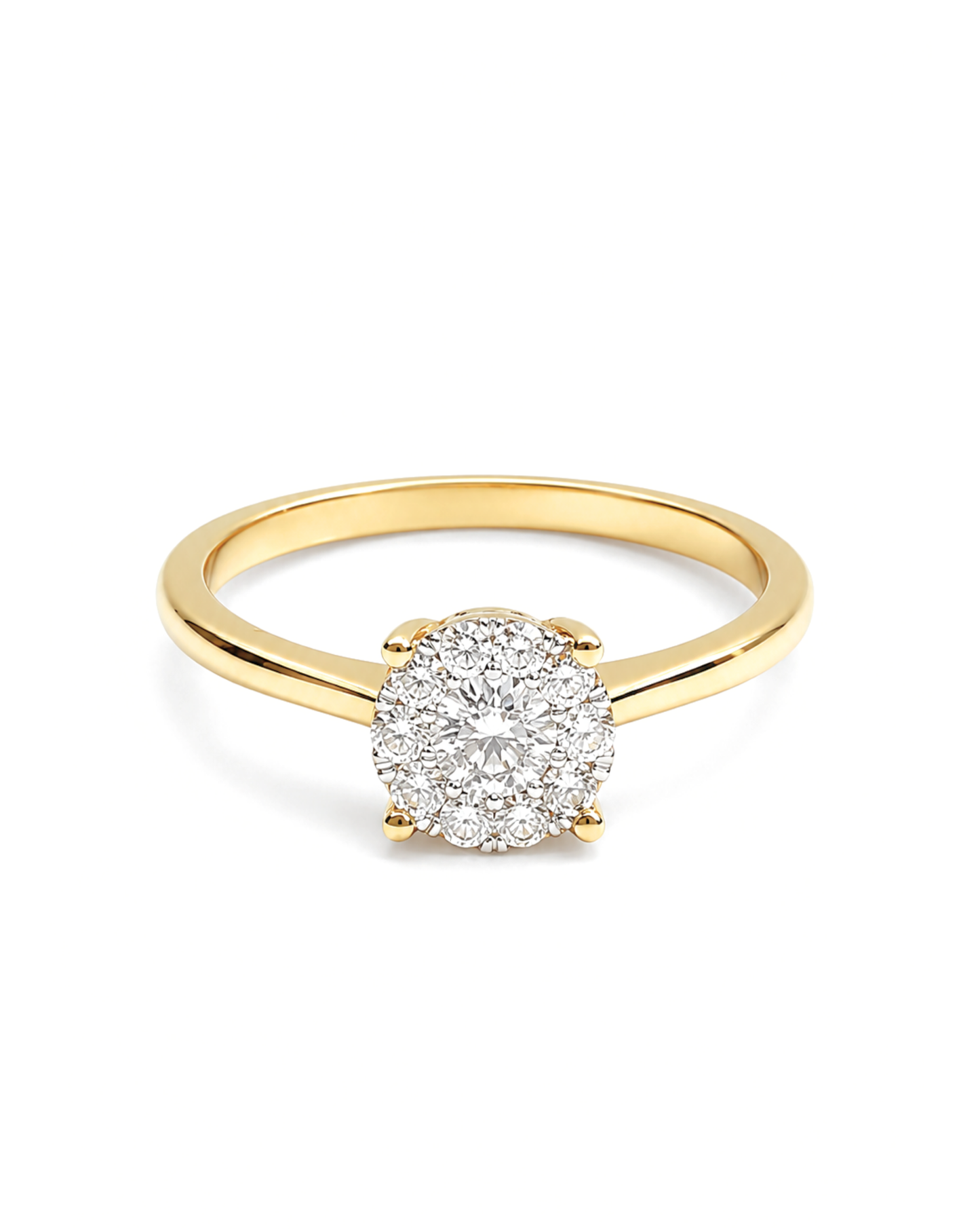Anillo de compromiso Oro 14K de diamantes Naturales SKU:OR0557