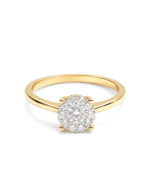 Anillo de compromiso Oro 14K de diamantes Naturales SKU:OR0557